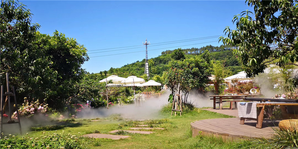 人造霧景觀,噴霧造景