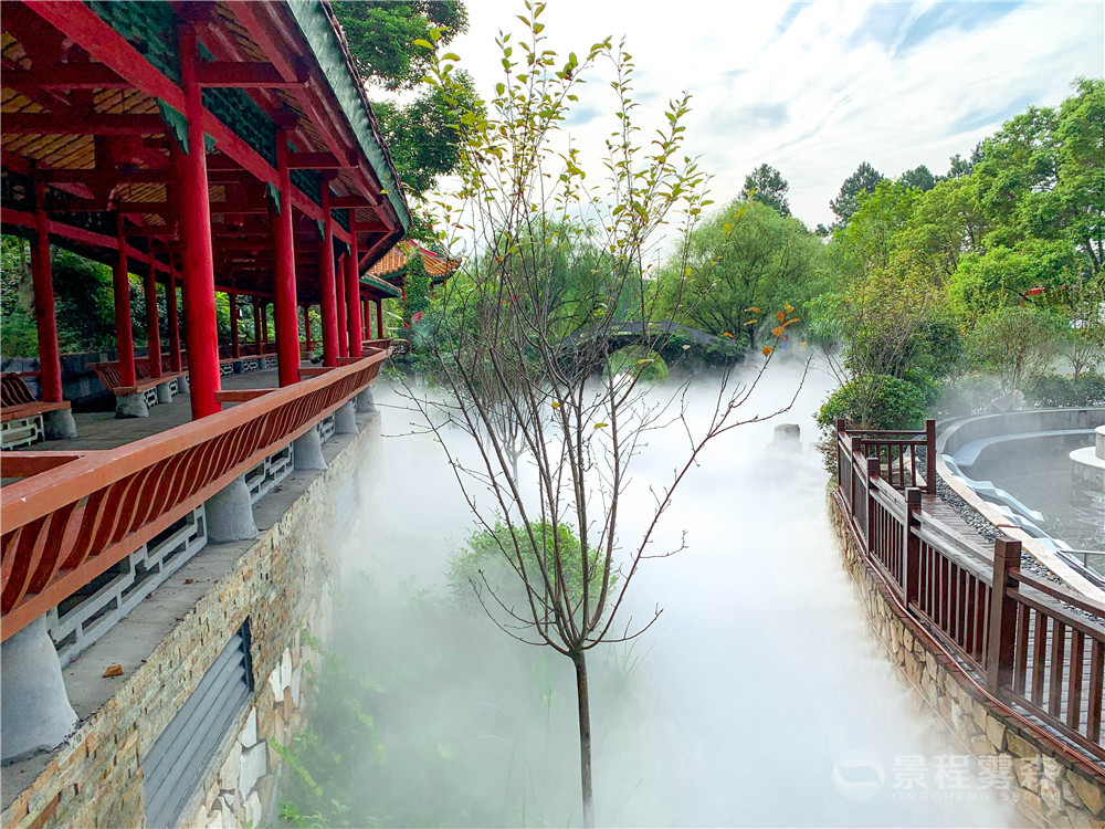 威遠(yuǎn)船石湖酒店人造霧景觀
